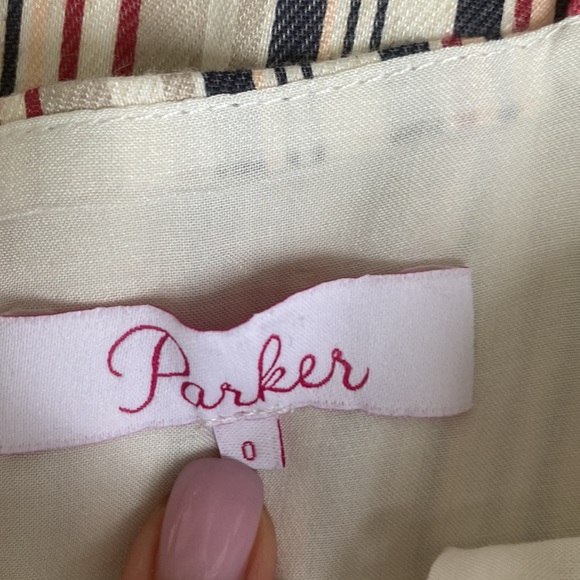 Parker Short Linen Striped Dress - Picture 6 of 9